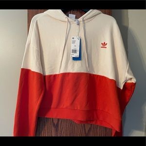 Adidas Colorblock crop hoodie